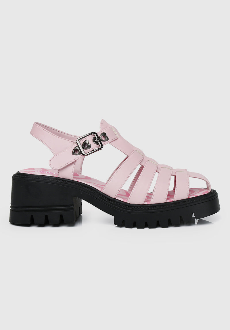 On My Way ! Rounded Toe Sandals & Flip Flops (Pink)