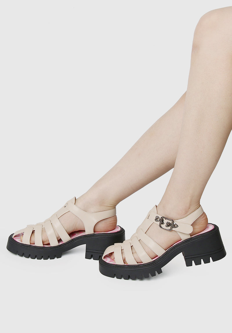 On My Way ! Rounded Toe Sandals & Flip Flops (Nude)