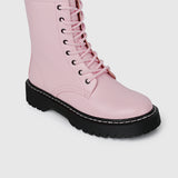 Big Debut Rounded Toe Boots (Pink)